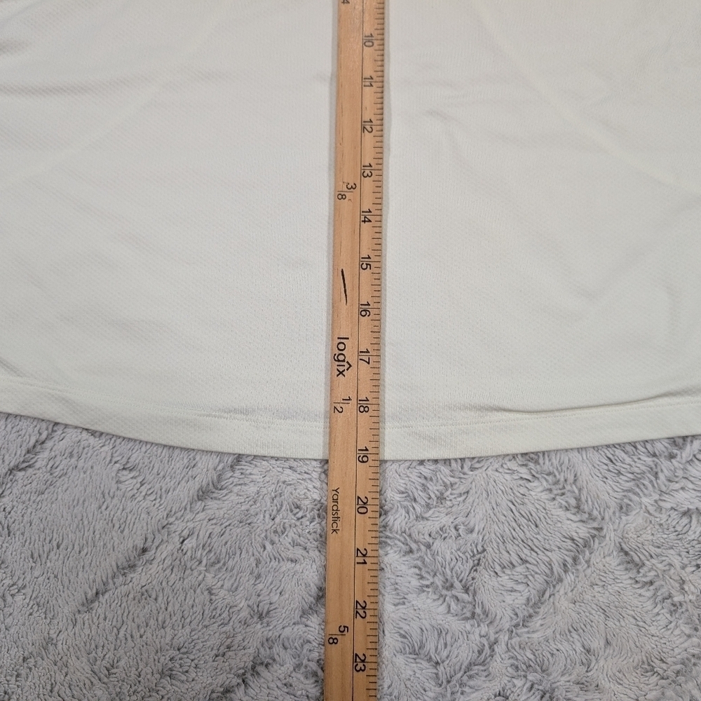 Lululemon Shirt Womens 6 White Yellow Muscle Love Long Sleeve Oversized Crop - Picture 4 of 7